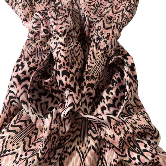 Dana Buchman Abstract Print Draped Sleeveless Dress Medium - Picture 9 of 16